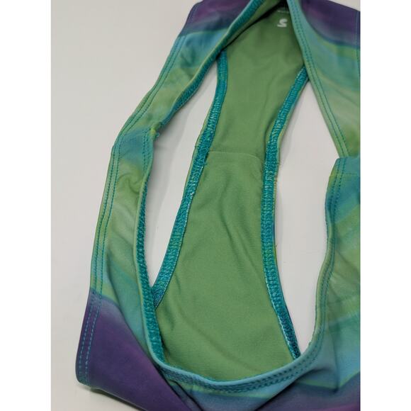 Danielle Guizio Green Purple Blue‎ Ombre Cheeky Bikini Bottoms High Rise Mermaid - Picture 3 of 4